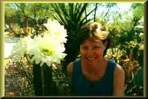 Debby and a desert flower.